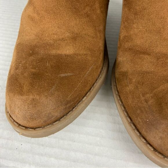 DV Dolce Vita Knee High Tall Boots Tan Side Zipper Heeled Women’s Size 6 - Picture 9 of 12